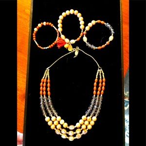 Ann Taylor necklace with matching bracelets